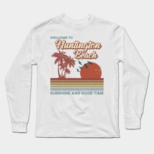 Huntington Beach Retro Sunset - Huntington Beach Long Sleeve T-Shirt